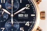 IWC Pilot Chronograph ZF 1:1 Best Edition RG 43mm Leather Strap A7750