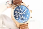 IWC Pilot Chronograph ZF 1:1 Best Edition RG 43mm Leather Strap A7750