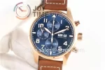 IWC Pilot Chronograph ZF 1:1 Best Edition RG 43mm Leather Strap A7750