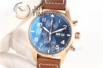 IWC Pilot Chronograph ZF 1:1 Best Edition RG 43mm Leather Strap A7750