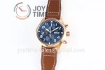 IWC Pilot Chronograph ZF 1:1 Best Edition RG 43mm Leather Strap A7750