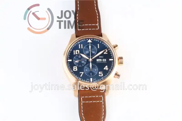 IWC Pilot Chronograph ZF 1:1 Best Edition RG 43mm Leather Strap A7750