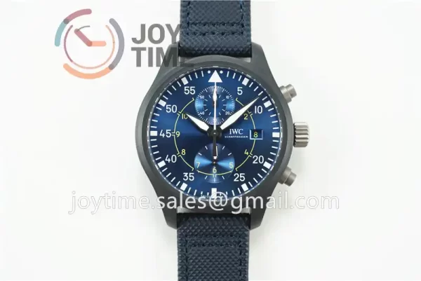 IWC Pilot Chronograph ZF 1:1 Best Edition Ceramic 44.5mm Nylon Strap A7750