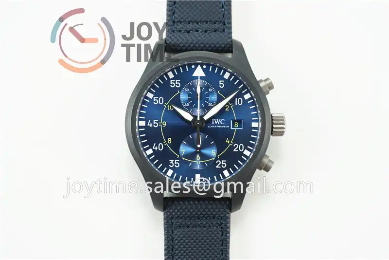 IWC Pilot Chronograph ZF 1:1 Best Edition Ceramic 44.5mm Nylon Strap A7750