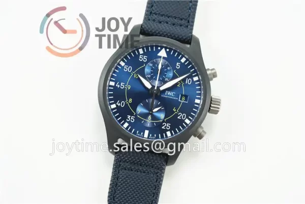 IWC Pilot Chronograph ZF 1:1 Best Edition Ceramic 44.5mm Nylon Strap A7750