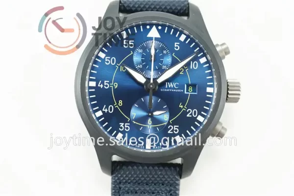 IWC Pilot Chronograph ZF 1:1 Best Edition Ceramic 44.5mm Nylon Strap A7750