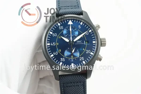 IWC Pilot Chronograph ZF 1:1 Best Edition Ceramic 44.5mm Nylon Strap A7750