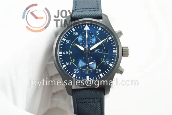 IWC Pilot Chronograph ZF 1:1 Best Edition Ceramic 44.5mm Nylon Strap A7750