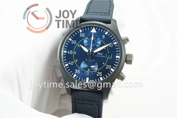 IWC Pilot Chronograph ZF 1:1 Best Edition Ceramic 44.5mm Nylon Strap A7750