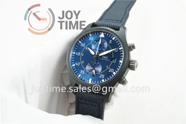 IWC Pilot Chronograph ZF 1:1 Best Edition Ceramic 44.5mm Nylon Strap A7750