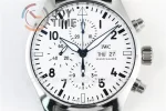 IWC Pilot Chronograph ZF 1:1 Best Edition SS 43mm Leather Strap A7750