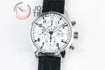 IWC Pilot Chronograph ZF 1:1 Best Edition SS 43mm Leather Strap A7750