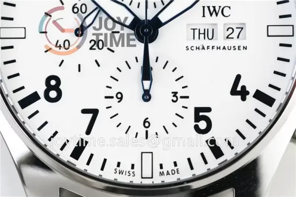 IWC Pilot Chronograph ZF 1:1 Best Edition SS 43mm Leather Strap A7750