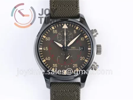 IWC Pilot Chronograph ZF 1:1 Best Edition Ceramic 44.5mm Nylon Strap A7750