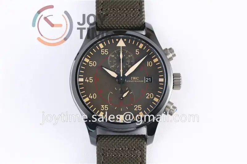 IWC Pilot Chronograph ZF 1:1 Best Edition Ceramic 44.5mm Nylon Strap A7750