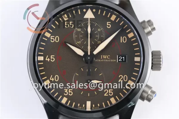 IWC Pilot Chronograph ZF 1:1 Best Edition Ceramic 44.5mm Nylon Strap A7750