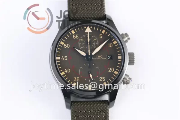 IWC Pilot Chronograph ZF 1:1 Best Edition Ceramic 44.5mm Nylon Strap A7750