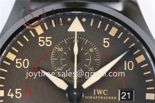 IWC Pilot Chronograph ZF 1:1 Best Edition Ceramic 44.5mm Nylon Strap A7750