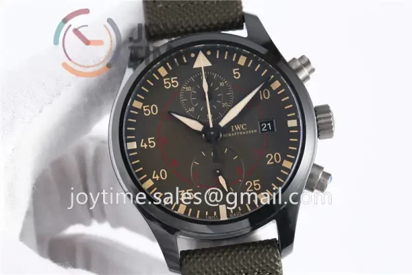 IWC Pilot Chronograph ZF 1:1 Best Edition Ceramic 44.5mm Nylon Strap A7750