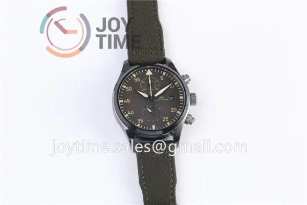 IWC Pilot Chronograph ZF 1:1 Best Edition Ceramic 44.5mm Nylon Strap A7750