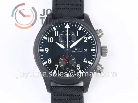 IWC Pilot Chronograph ZF 1:1 Best Edition Ceramic 44.5mm Nylon Strap A7750