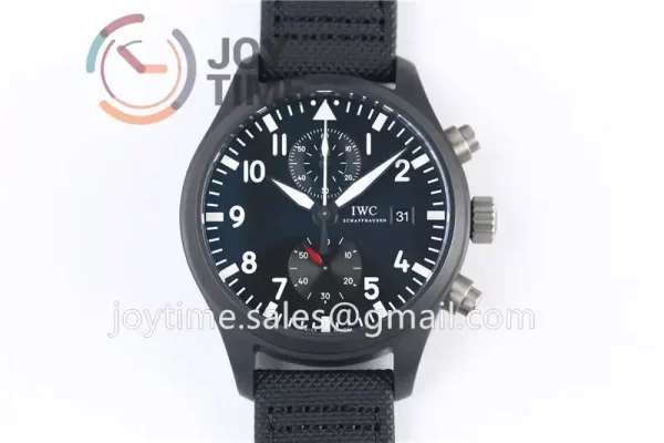 IWC Pilot Chronograph ZF 1:1 Best Edition Ceramic 44.5mm Nylon Strap A7750