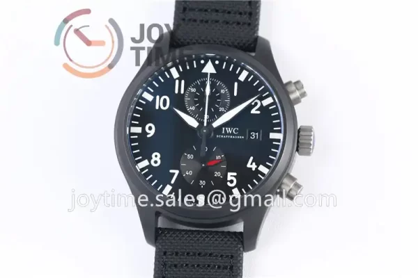 IWC Pilot Chronograph ZF 1:1 Best Edition Ceramic 44.5mm Nylon Strap A7750