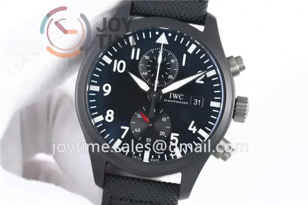 IWC Pilot Chronograph ZF 1:1 Best Edition Ceramic 44.5mm Nylon Strap A7750