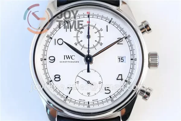 IWC Portuguese Chrono ZF 1:1 Best Edition SS 42mm Leather Strap A89361