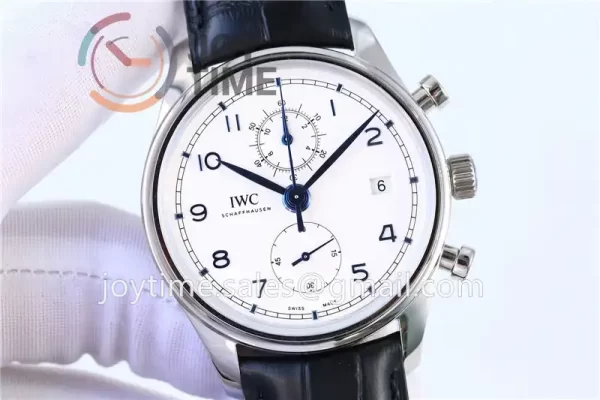 IWC Portuguese Chrono ZF 1:1 Best Edition SS 42mm Leather Strap A89361