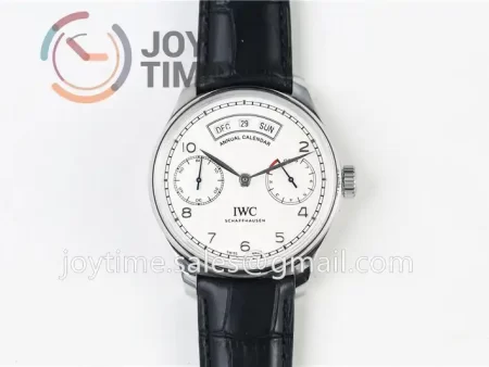 IWC Portuguese Real PR Real Annual Calendar ZF 1:1 Best Edition SS 44mm Leather Strap A52850