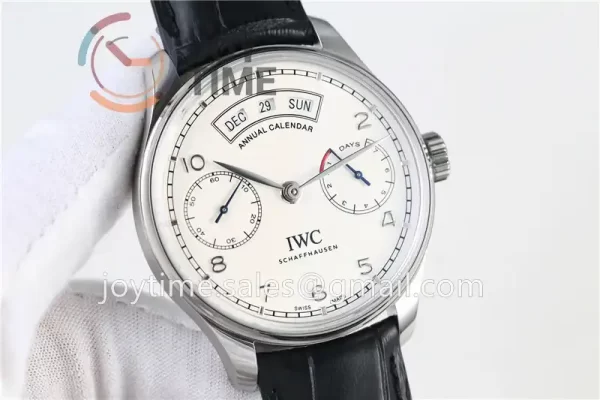 IWC Portuguese Real PR Real Annual Calendar ZF 1:1 Best Edition SS 44mm Leather Strap A52850