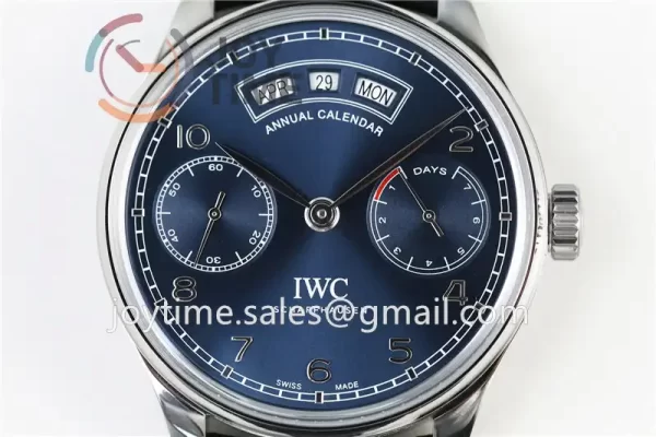 IWC Portuguese Real PR Real Annual Calendar ZF 1:1 Best Edition SS 44mm Leather Strap A52850