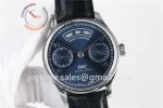 IWC Portuguese Real PR Real Annual Calendar ZF 1:1 Best Edition SS 44mm Leather Strap A52850