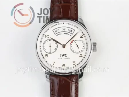 IWC Portuguese Real PR Real Annual Calendar ZF 1:1 Best Edition SS 44mm Leather Strap A52850