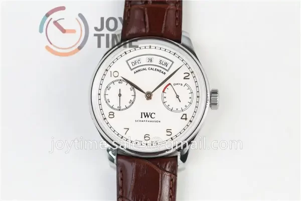 IWC Portuguese Real PR Real Annual Calendar ZF 1:1 Best Edition SS 44mm Leather Strap A52850