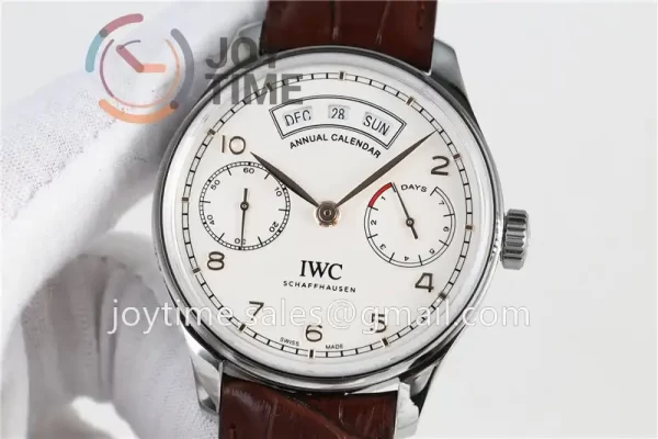 IWC Portuguese Real PR Real Annual Calendar ZF 1:1 Best Edition SS 44mm Leather Strap A52850