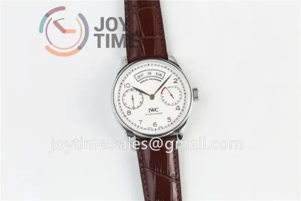 IWC Portuguese Real PR Real Annual Calendar ZF 1:1 Best Edition SS 44mm Leather Strap A52850