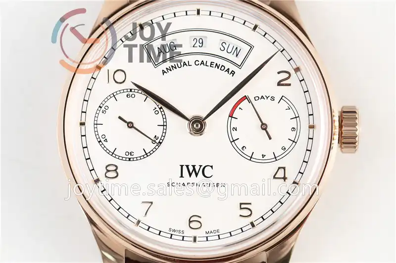 IWC Portuguese Real PR Real Annual Calendar ZF 1:1 Best Edition RG 44mm Leather Strap A52850