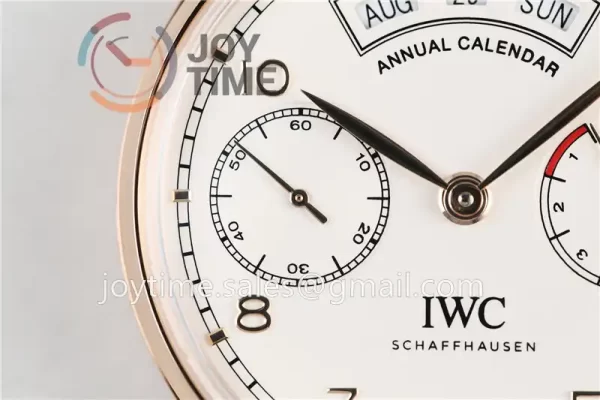 IWC Portuguese Real PR Real Annual Calendar ZF 1:1 Best Edition RG 44mm Leather Strap A52850