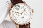 IWC Portuguese Real PR Real Annual Calendar ZF 1:1 Best Edition RG 44mm Leather Strap A52850