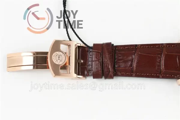 IWC Portuguese Real PR Real Annual Calendar ZF 1:1 Best Edition RG 44mm Leather Strap A52850