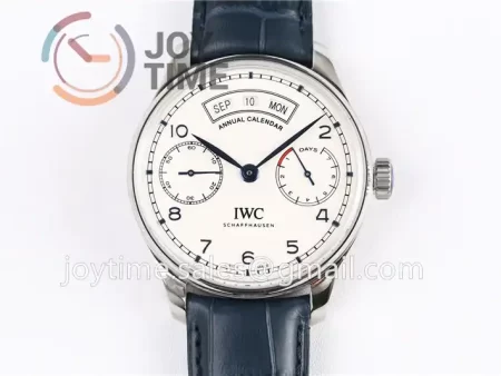 IWC Portuguese Real PR Real Annual Calendar ZF 1:1 Best Edition SS 44mm Leather Strap A52850