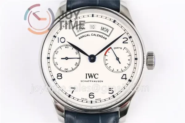 IWC Portuguese Real PR Real Annual Calendar ZF 1:1 Best Edition SS 44mm Leather Strap A52850