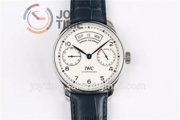 IWC Portuguese Real PR Real Annual Calendar ZF 1:1 Best Edition SS 44mm Leather Strap A52850