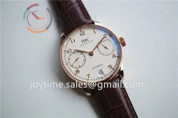 IWC Portuguese Real PR ZF 1:1 Best Edition RG 42mm Leather Strap A52010