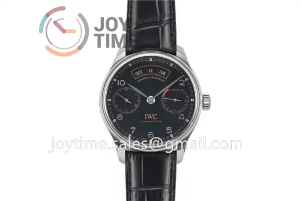 IWC Portuguese Real PR Real Annual Calendar ZF 1:1 Best Edition SS 44mm Leather Strap A52850