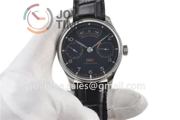 IWC Portuguese Real PR Real Annual Calendar ZF 1:1 Best Edition SS 44mm Leather Strap A52850