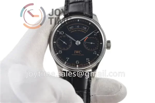 IWC Portuguese Real PR Real Annual Calendar ZF 1:1 Best Edition SS 44mm Leather Strap A52850