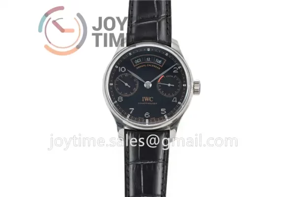 IWC Portuguese Real PR Real Annual Calendar ZF 1:1 Best Edition SS 44mm Leather Strap A52850